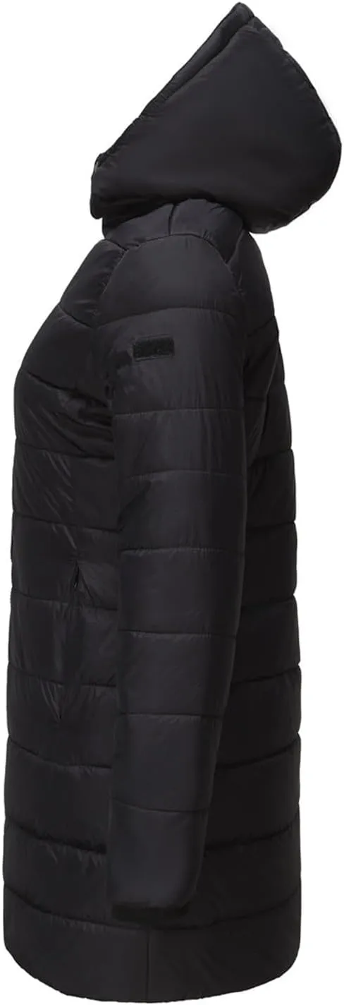 2023 Womens Packable Puffer Coat Trendy Windproof Lightweight Down Jacket Winter Warm Long Puffer Coat with Detachable Hood