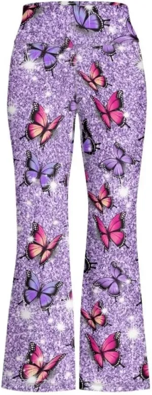 5-14 Bell Bottoms for Girls Cute Yoga Pants for Girls Flare Leggings Kid