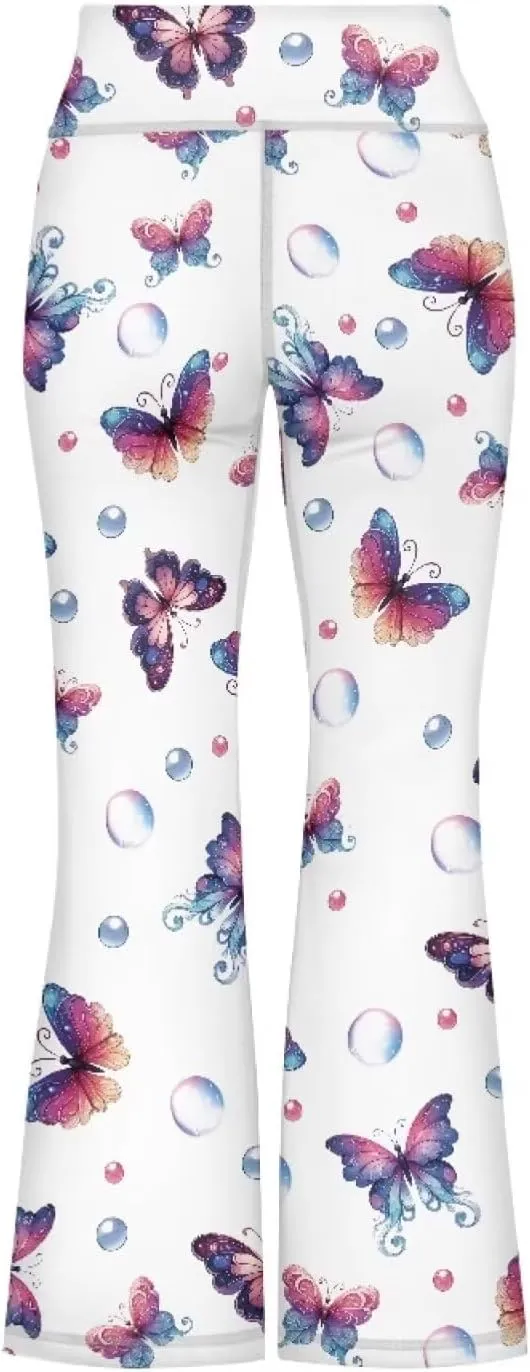 5-14 Bell Bottoms for Girls Cute Yoga Pants for Girls Flare Leggings Kid