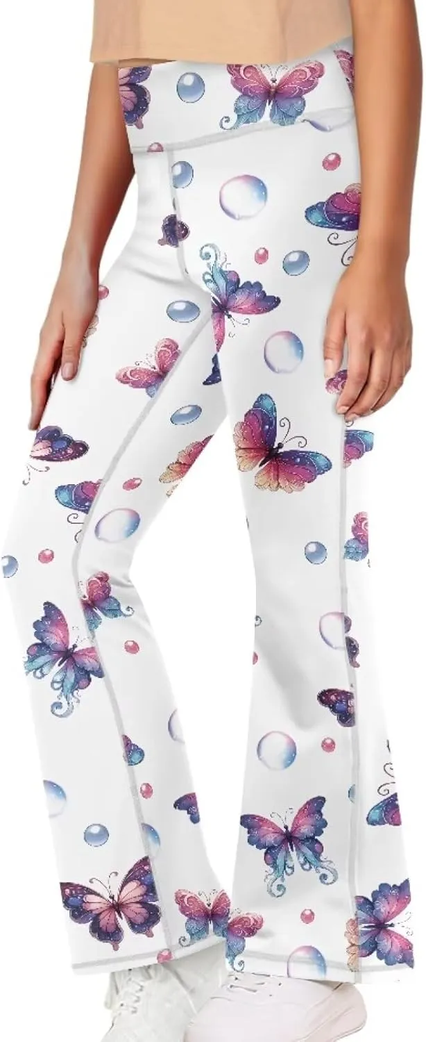 5-14 Bell Bottoms for Girls Cute Yoga Pants for Girls Flare Leggings Kid