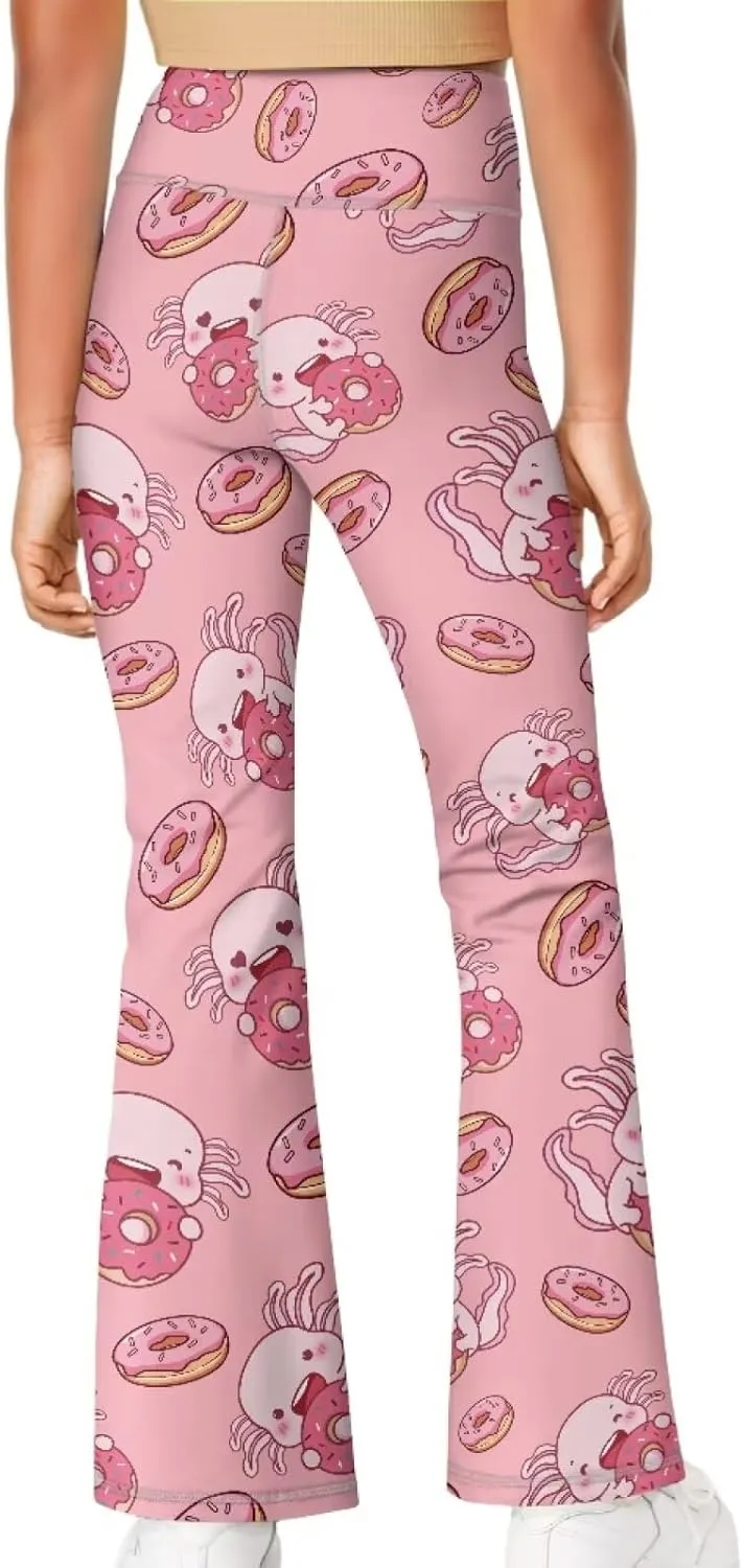5-14 Bell Bottoms for Girls Cute Yoga Pants for Girls Flare Leggings Kid
