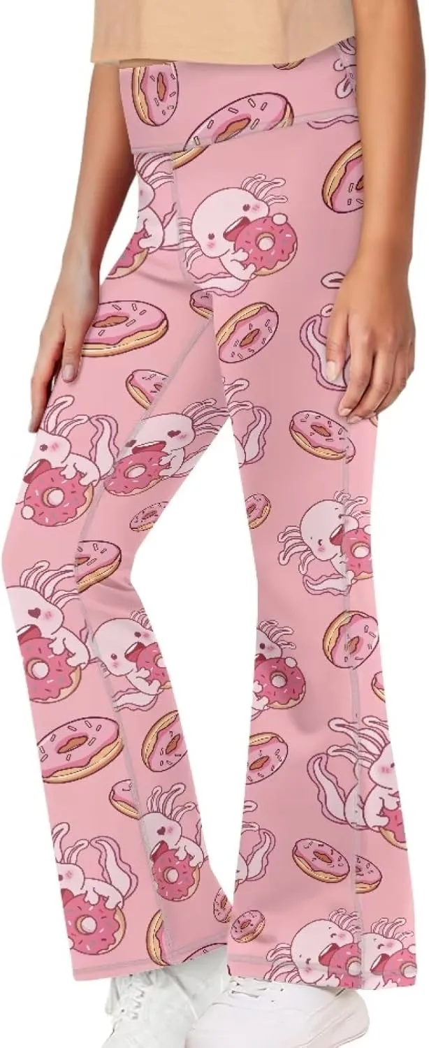 5-14 Bell Bottoms for Girls Cute Yoga Pants for Girls Flare Leggings Kid
