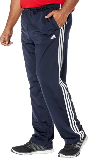adidas Men's Essentials Warm-up Open Hem 3-stripes Tracksuit Bottoms, Black-white,