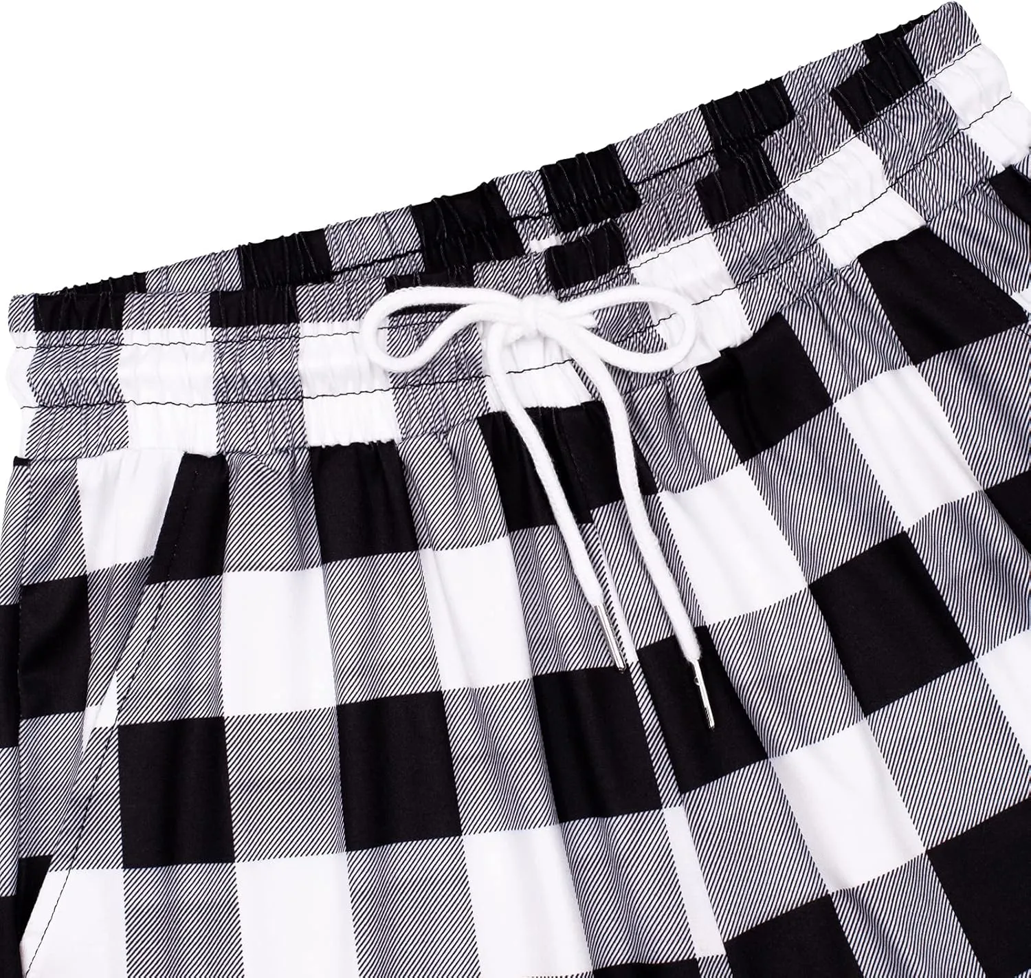 Alimens & Gentle Womens Pajama Pants Plaid Stretch Comfy Lounge Pants Drawstring Sleep Bottoms with Pockets