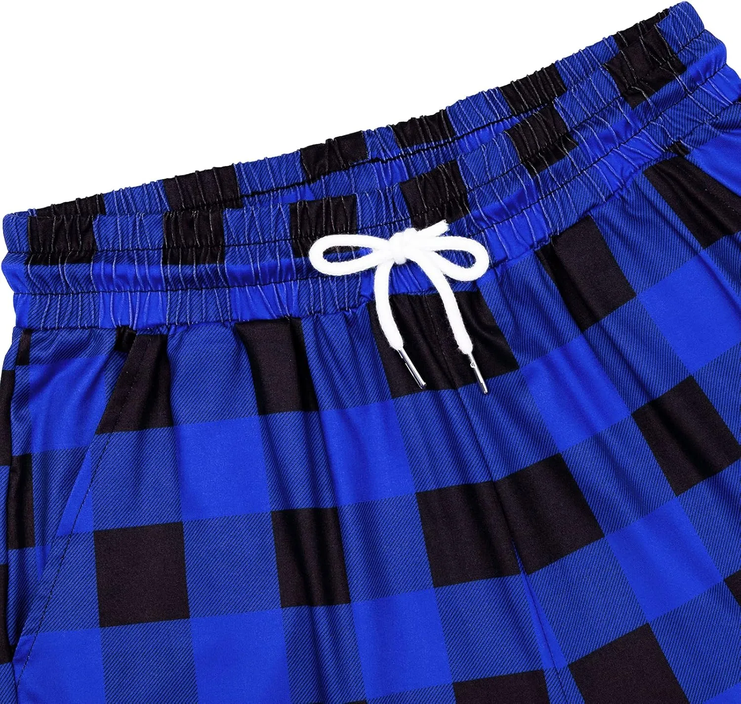 Alimens & Gentle Womens Pajama Pants Plaid Stretch Comfy Lounge Pants Drawstring Sleep Bottoms with Pockets