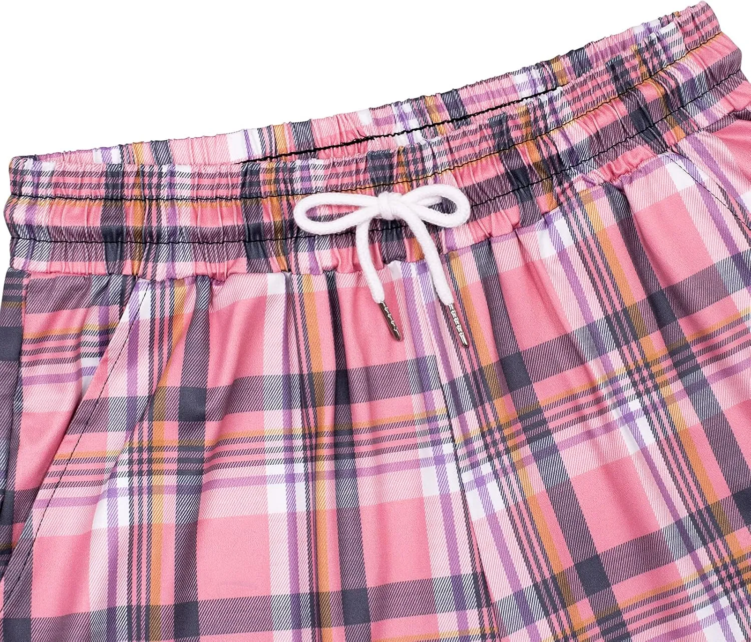 Alimens & Gentle Womens Pajama Pants Plaid Stretch Comfy Lounge Pants Drawstring Sleep Bottoms with Pockets