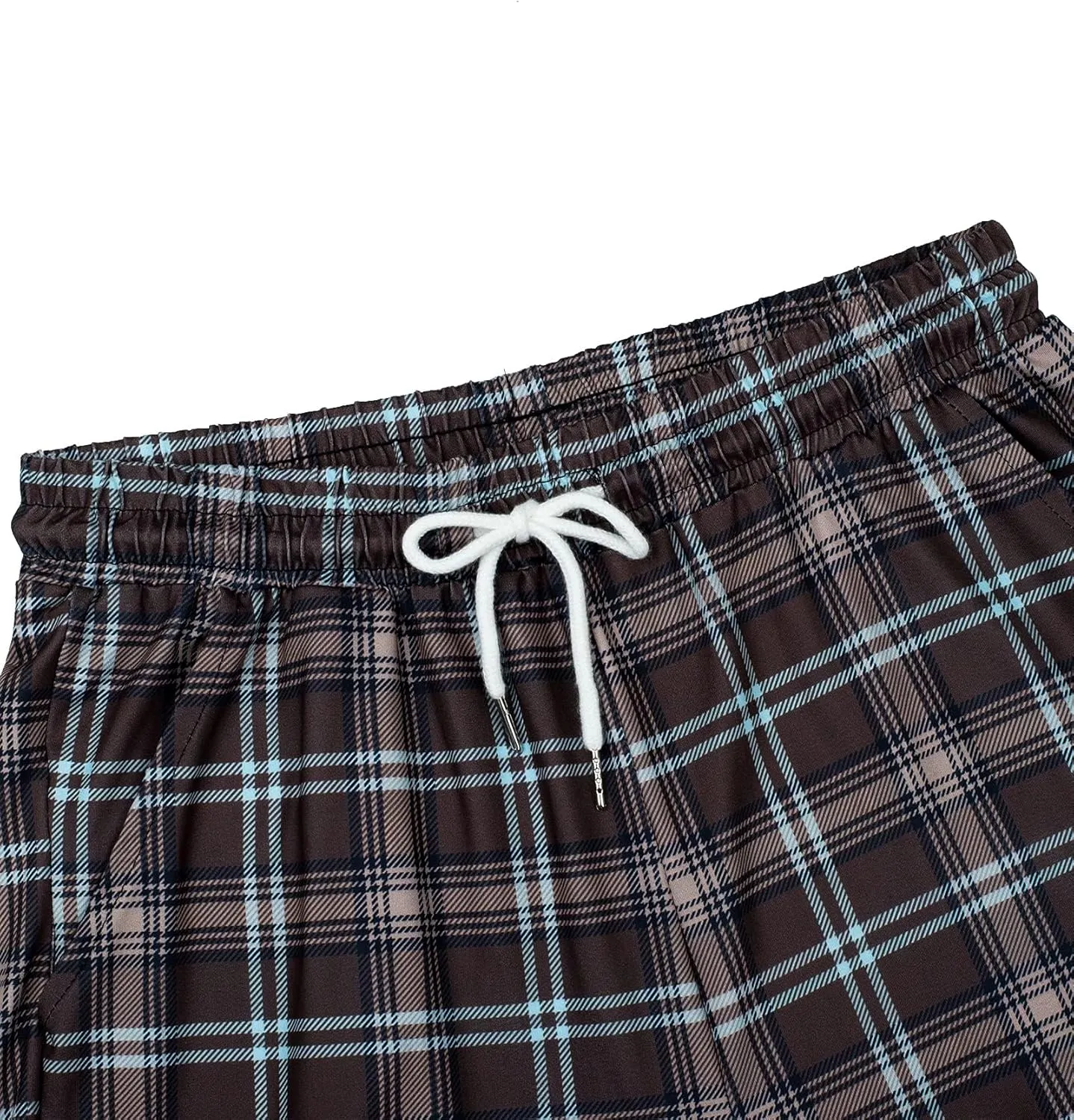 Alimens & Gentle Womens Pajama Pants Plaid Stretch Comfy Lounge Pants Drawstring Sleep Bottoms with Pockets