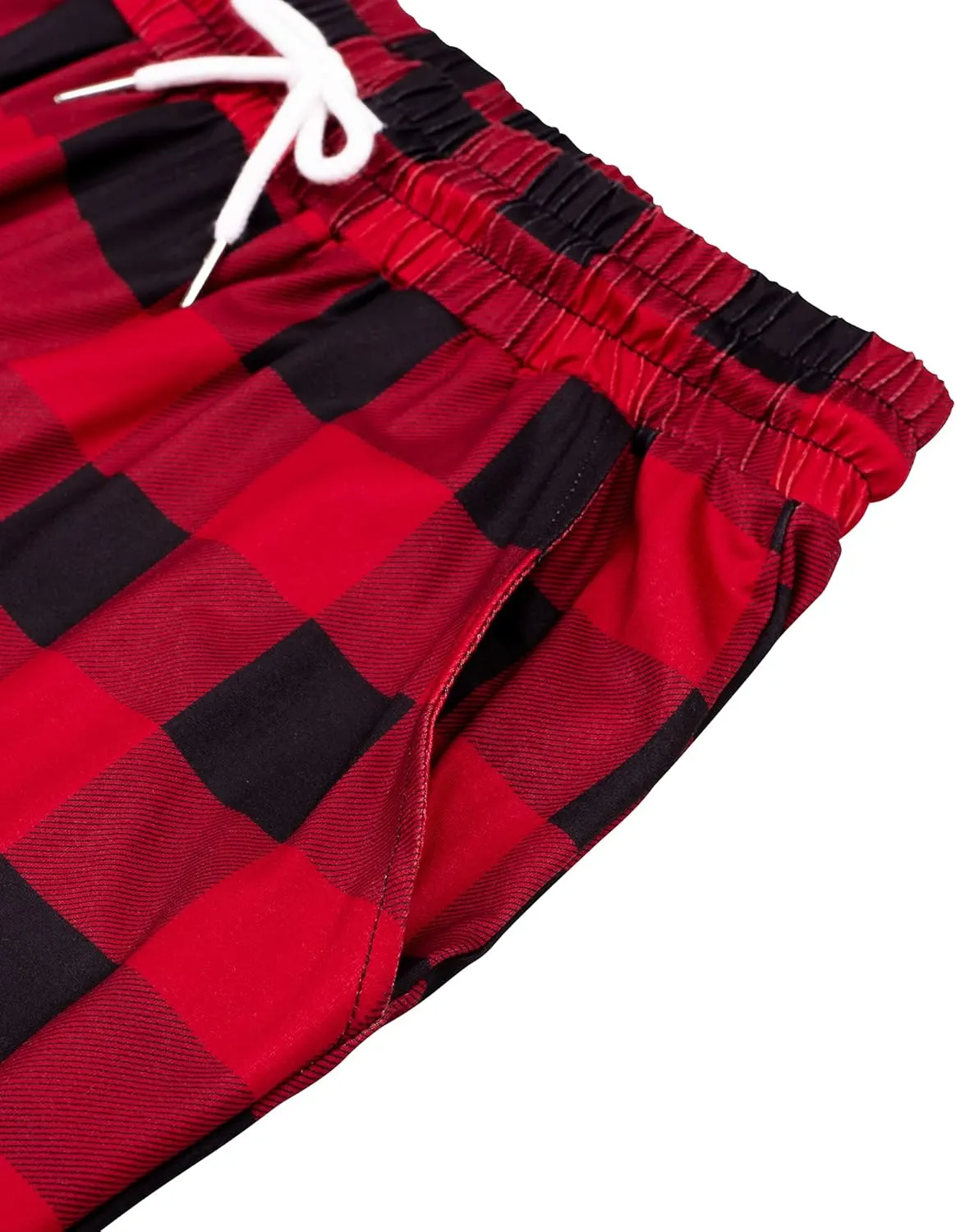 Alimens & Gentle Womens Pajama Pants Plaid Stretch Comfy Lounge Pants Drawstring Sleep Bottoms with Pockets