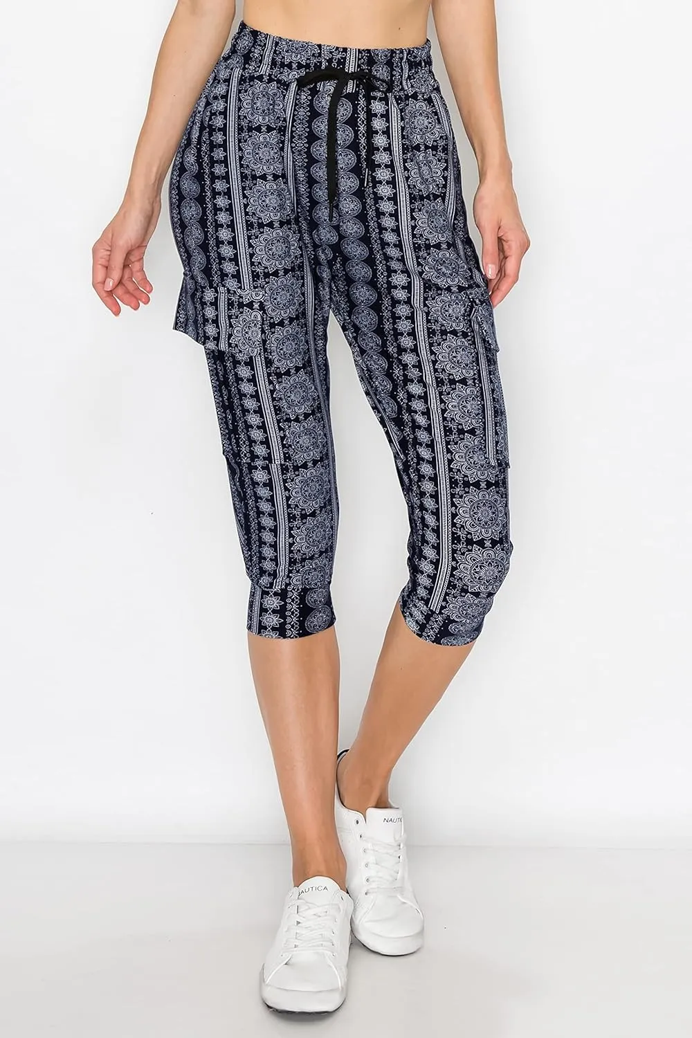 ALWAYS Capri Cargo Jogger Pants for Women - Super Soft Casual Drawstrings Track Cuff Bottoms