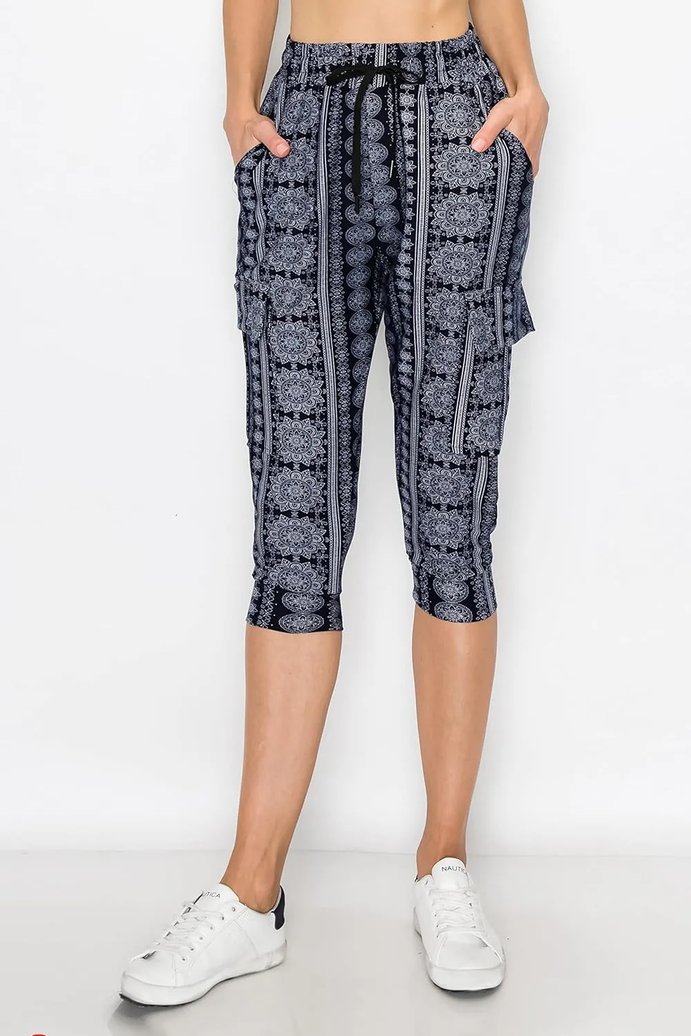 ALWAYS Capri Cargo Jogger Pants for Women - Super Soft Casual Drawstrings Track Cuff Bottoms