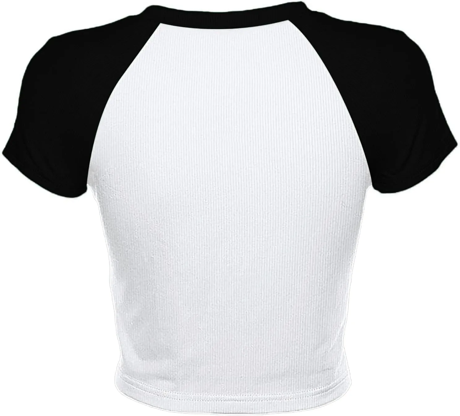 Avanova Women Graphic Raglan Short Sleeve Crop Top Color Block Crewneck Baby Tee Shirt