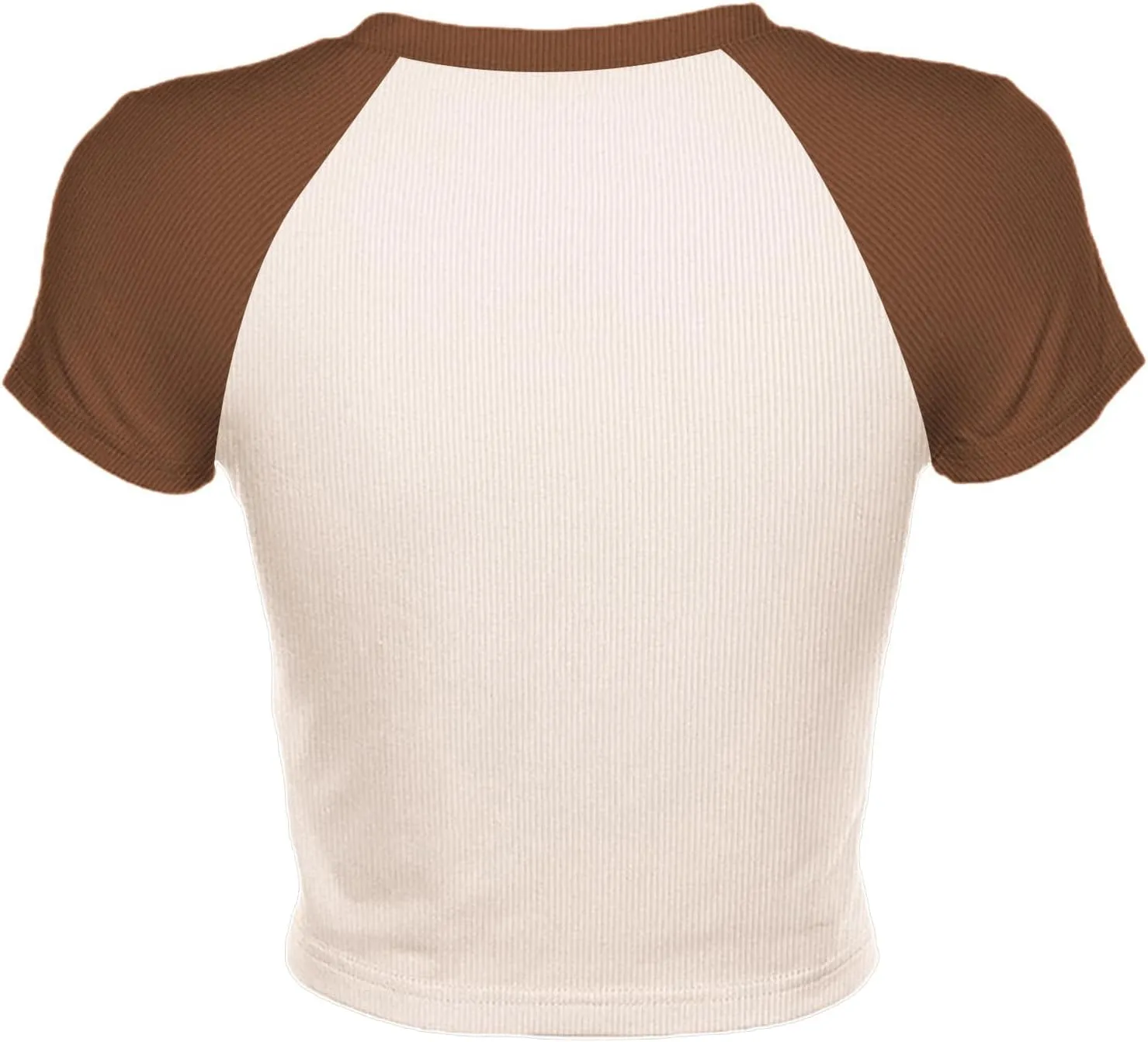 Avanova Women's Letter Print Tee Short Sleeve Round Neck Slim Fit Crop Top T Shirt
