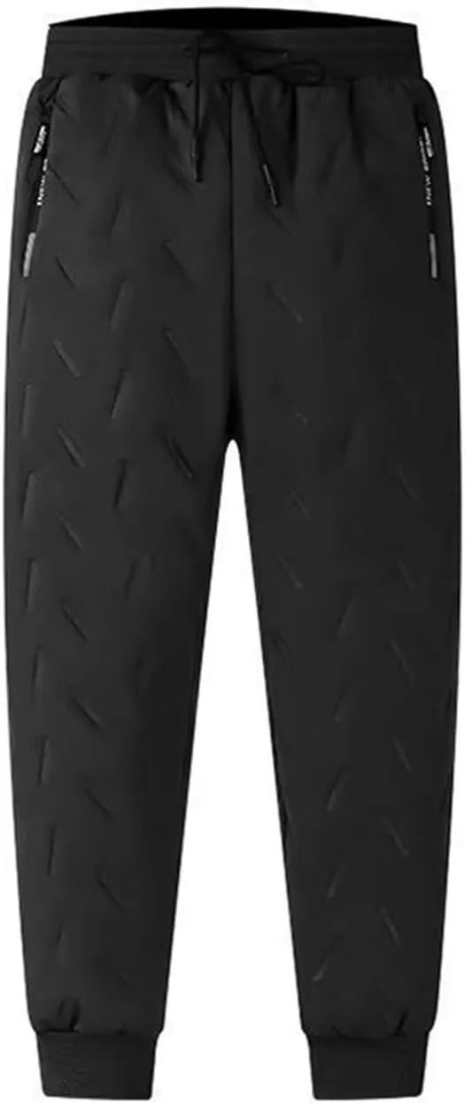 AYGJKIE Men's Jogging Trousers, Winter Fleece Lined Training Trousers, Warm Fleece Plush Lined Jogger Trousers, Sweatpants