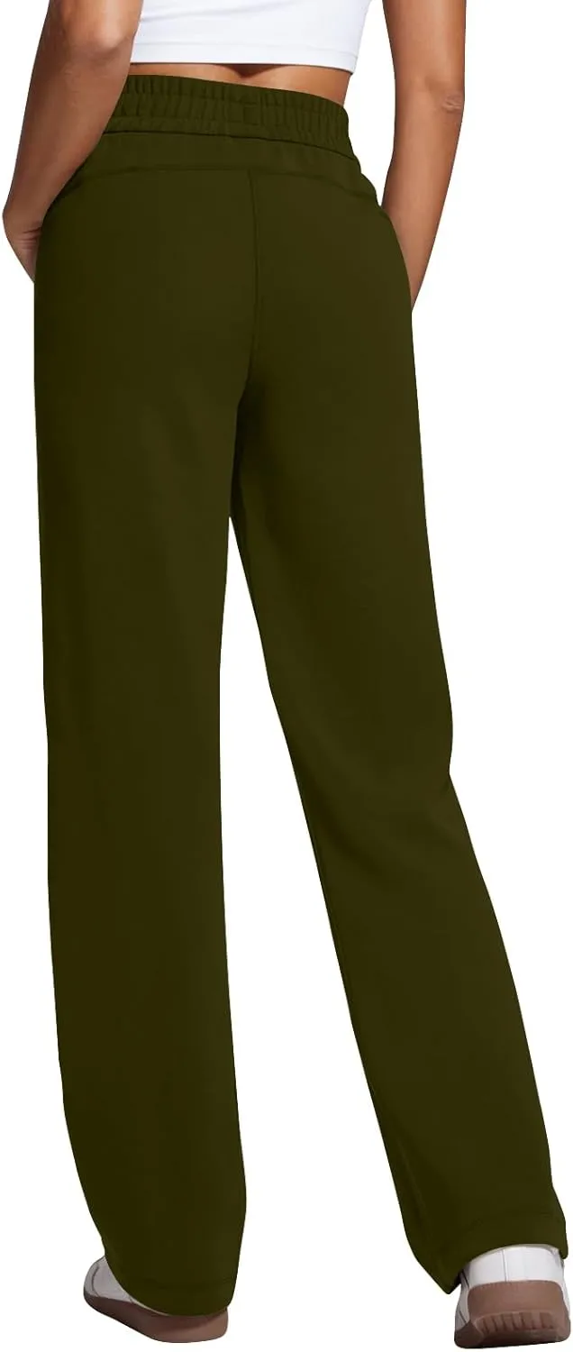 Baggy Sweat Pants for Women Y2k High Waisted Lounge Pants Casual Loose Petite Pants Elastic Waist Wide Leg Pants