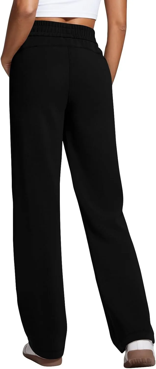 Baggy Sweat Pants for Women Y2k High Waisted Lounge Pants Casual Loose Petite Pants Elastic Waist Wide Leg Pants