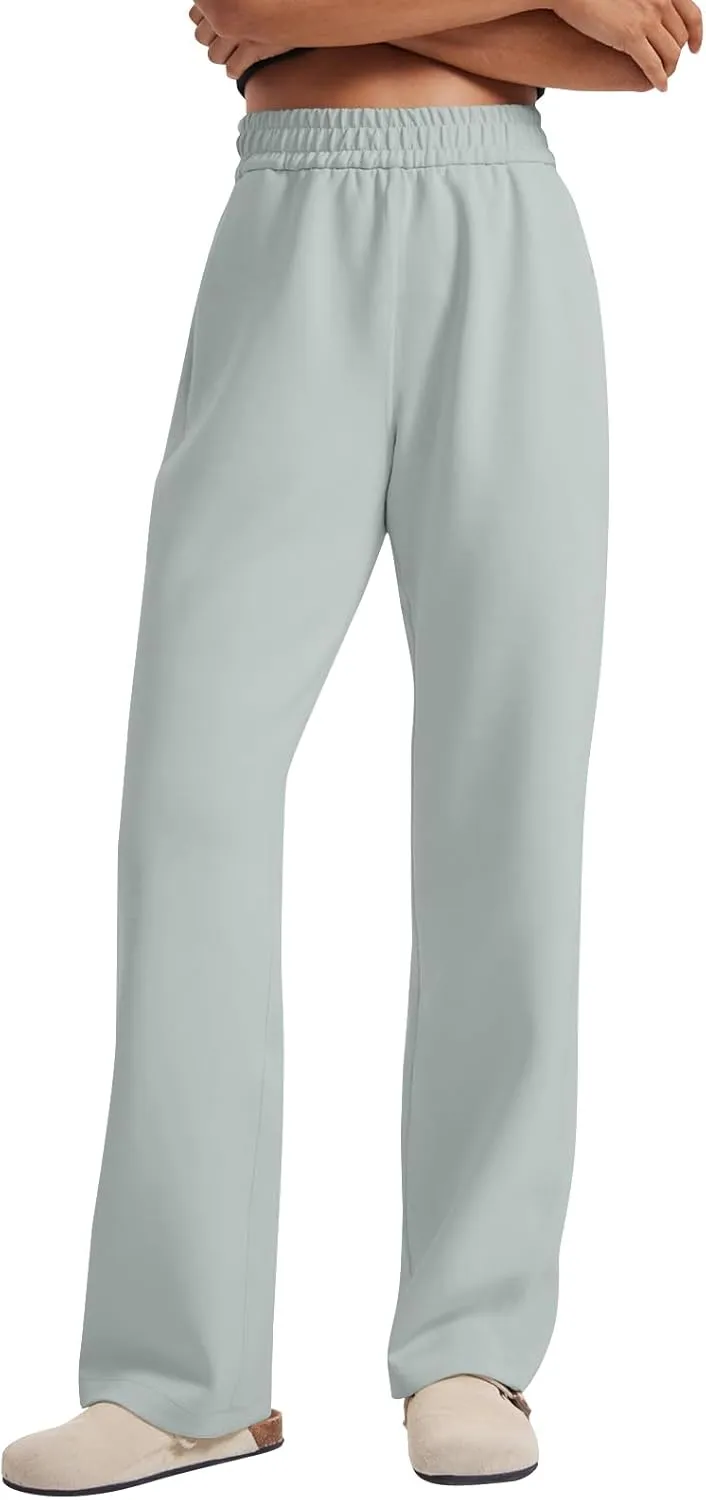 Baggy Sweat Pants for Women Y2k High Waisted Lounge Pants Casual Loose Petite Pants Elastic Waist Wide Leg Pants