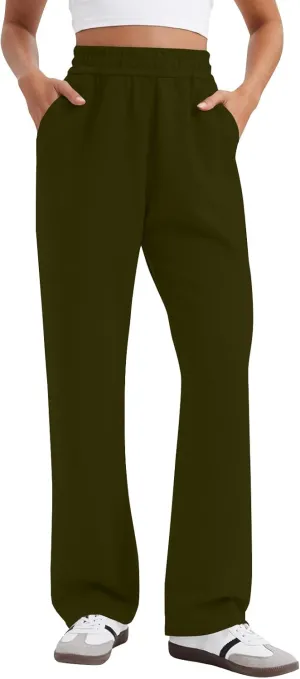 Baggy Sweat Pants for Women Y2k High Waisted Lounge Pants Casual Loose Petite Pants Elastic Waist Wide Leg Pants