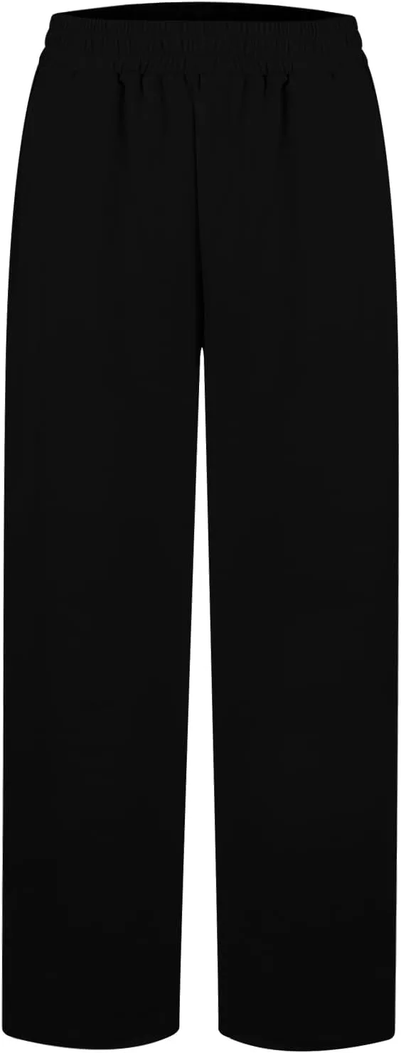 Baggy Sweat Pants for Women Y2k High Waisted Lounge Pants Casual Loose Petite Pants Elastic Waist Wide Leg Pants