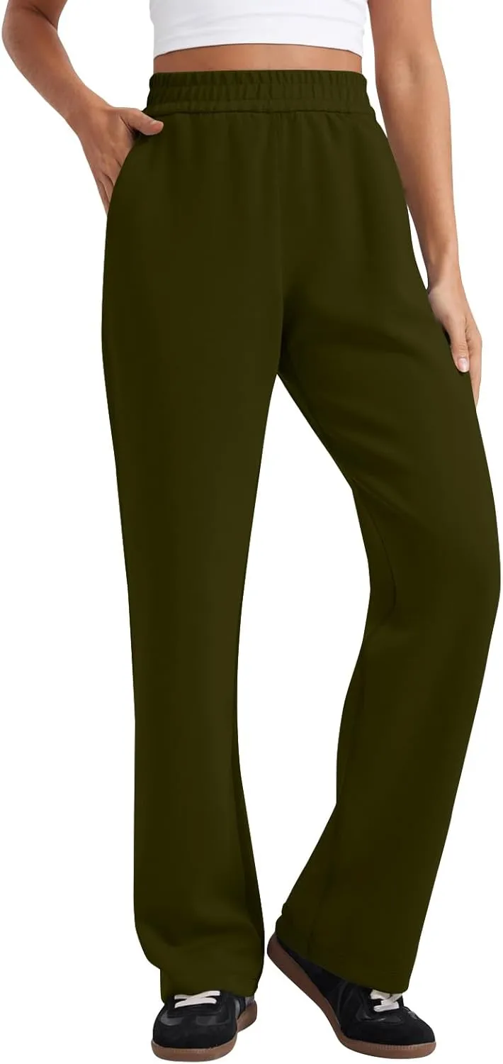 Baggy Sweat Pants for Women Y2k High Waisted Lounge Pants Casual Loose Petite Pants Elastic Waist Wide Leg Pants