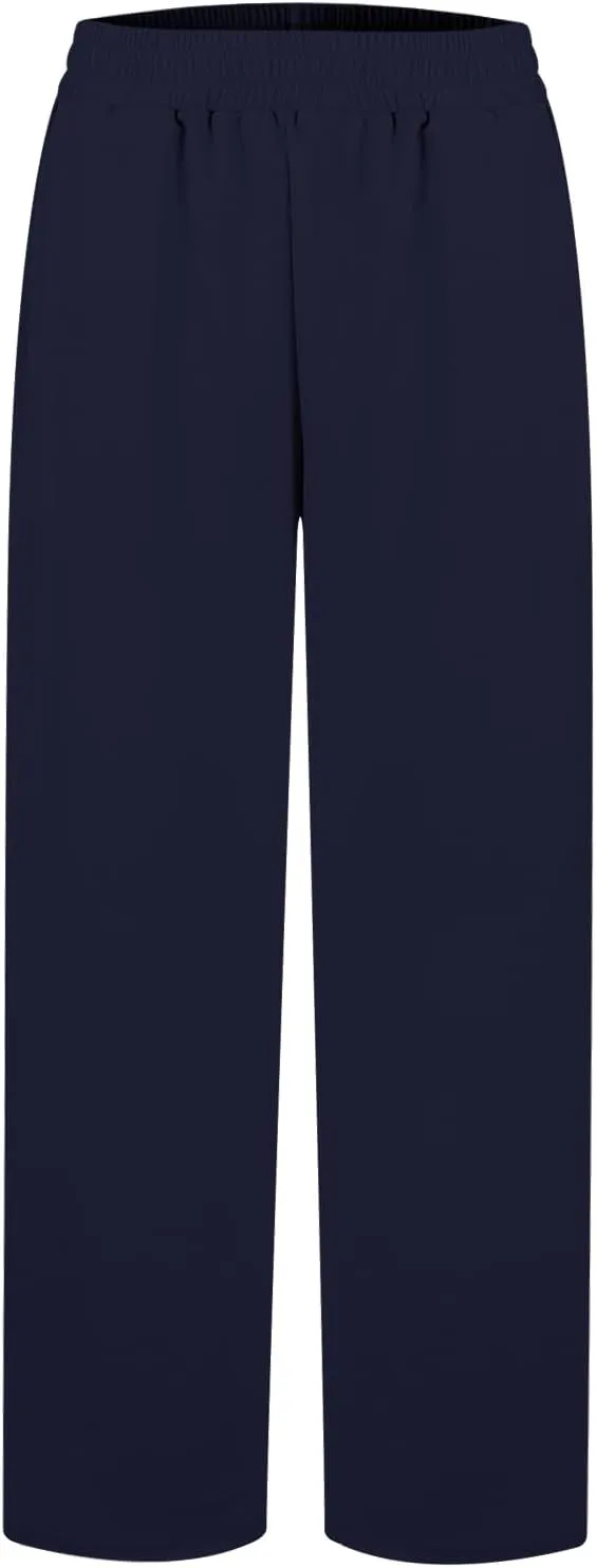 Baggy Wide Leg Sweatpants for Women High Waisted Lounge Travel Casual Petite Pants Elastic Waist Sweat Pants Y2k