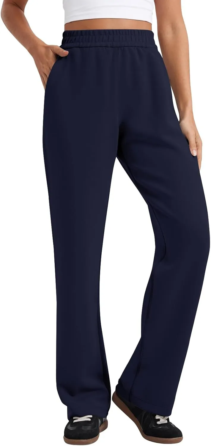 Baggy Wide Leg Sweatpants for Women High Waisted Lounge Travel Casual Petite Pants Elastic Waist Sweat Pants Y2k