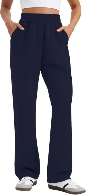 Baggy Wide Leg Sweatpants for Women High Waisted Lounge Travel Casual Petite Pants Elastic Waist Sweat Pants Y2k