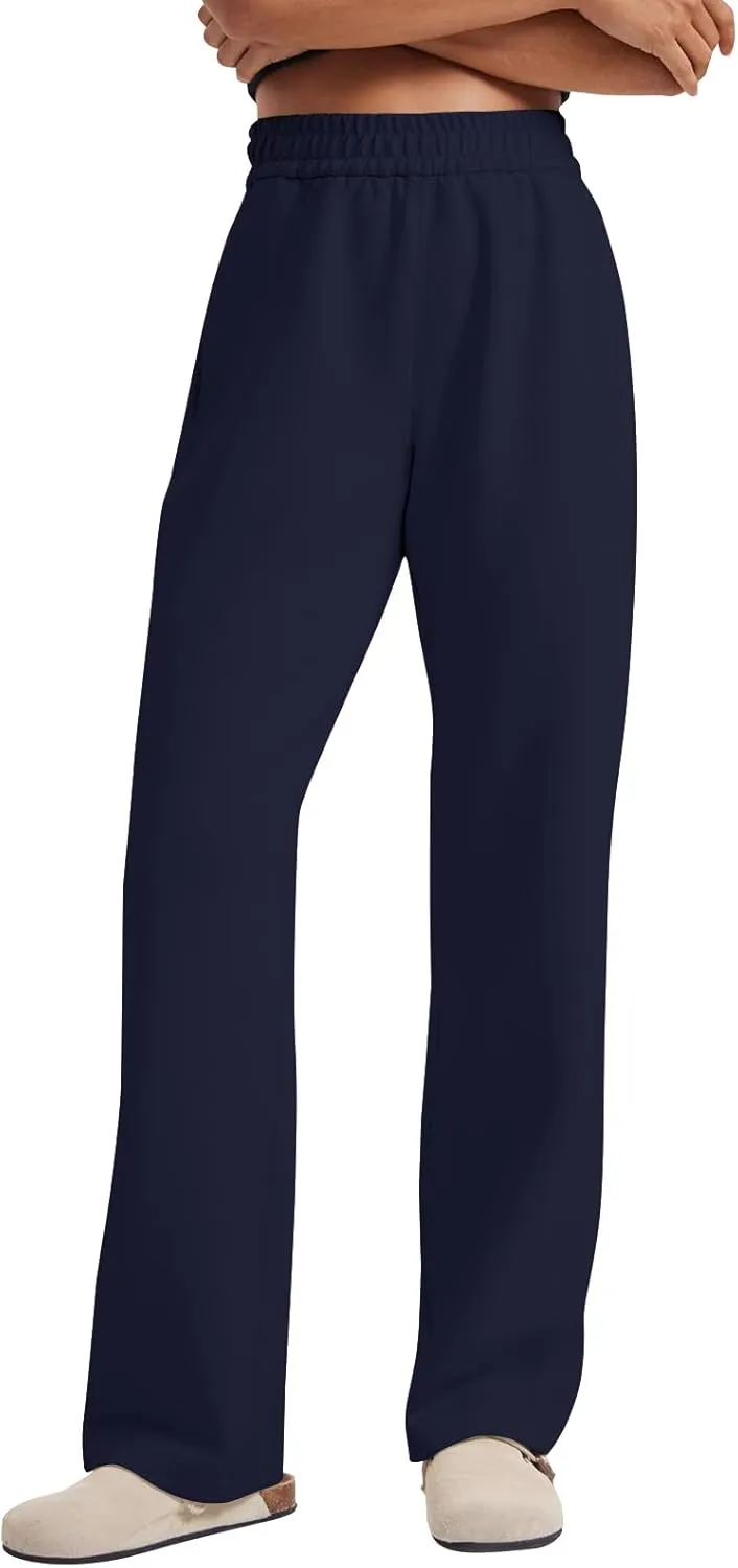 Baggy Wide Leg Sweatpants for Women High Waisted Lounge Travel Casual Petite Pants Elastic Waist Sweat Pants Y2k