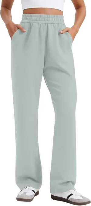 Baggy Wide Leg Sweatpants for Women High Waisted Lounge Travel Casual Petite Pants Elastic Waist Sweat Pants Y2k
