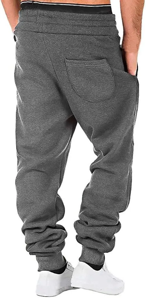 Big and Tall Cargo Pants for Men Sweatpants for Men Pockets Rope Loose Sweatpant Cargo Pants for Men Straight Elastic