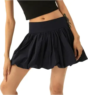 Bubble Skirts for Women Mini Summer Skirts Elastic Waist Pleated Skirts Trendy Casual Skirt Short Cute Ruffle Skirts
