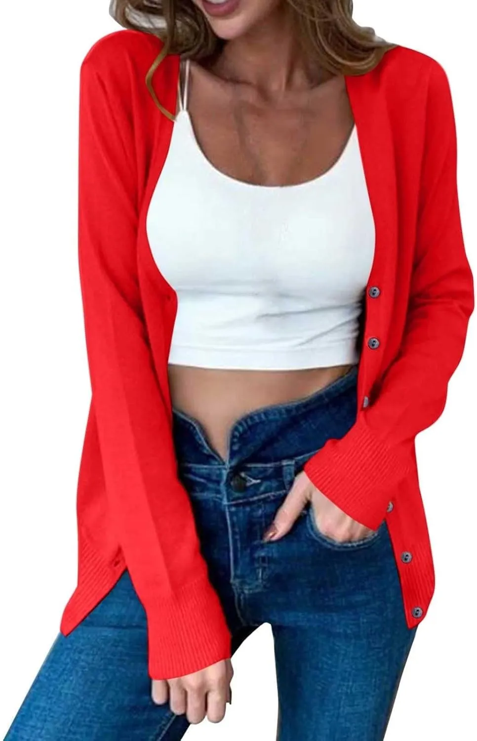 Cardigan Sweaters for Women 2024 Fall Cable Knit Sweater Womens Trendy Button Down Open Front Cardigans Outwear