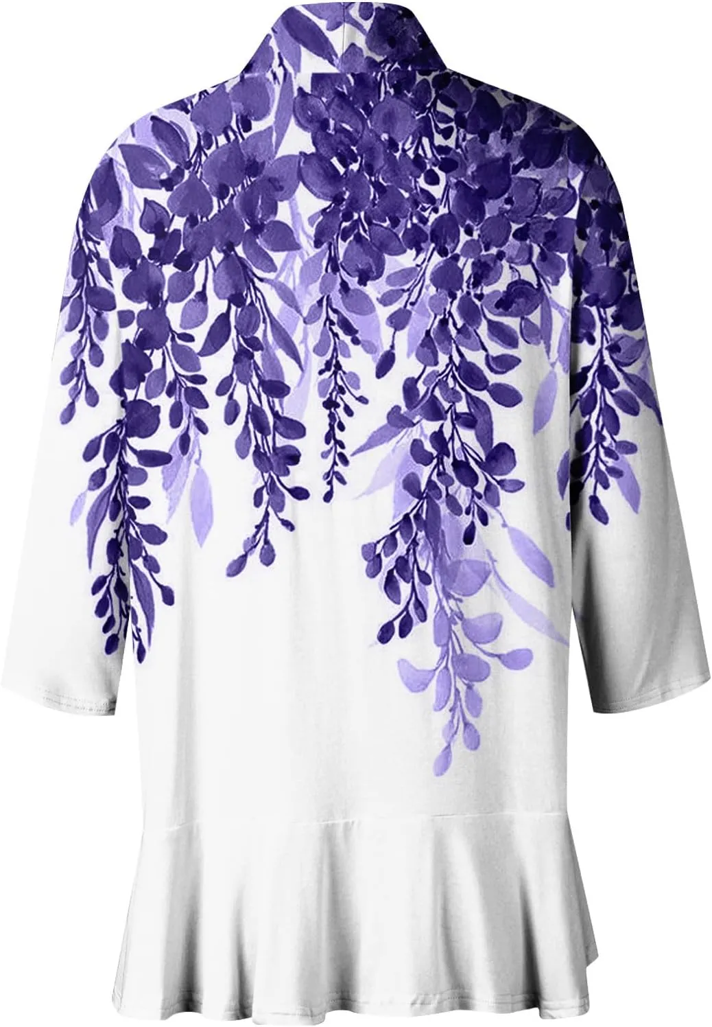 Cardigans for Women 2025 Retro Print Lightweight Cardigans Casual Duster Jackets 3/4 Sleeve Blouse Tops Coat