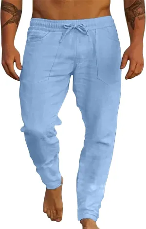 Cargo Pants for Men Big and Tall, Chino Jogger Pants Sweatpants for Men Pants Casual Rope Loose Heavyweight Fit Cargo
