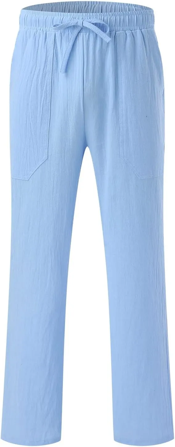 Cargo Pants for Men Big and Tall, Chino Jogger Pants Sweatpants for Men Pants Casual Rope Loose Heavyweight Fit Cargo