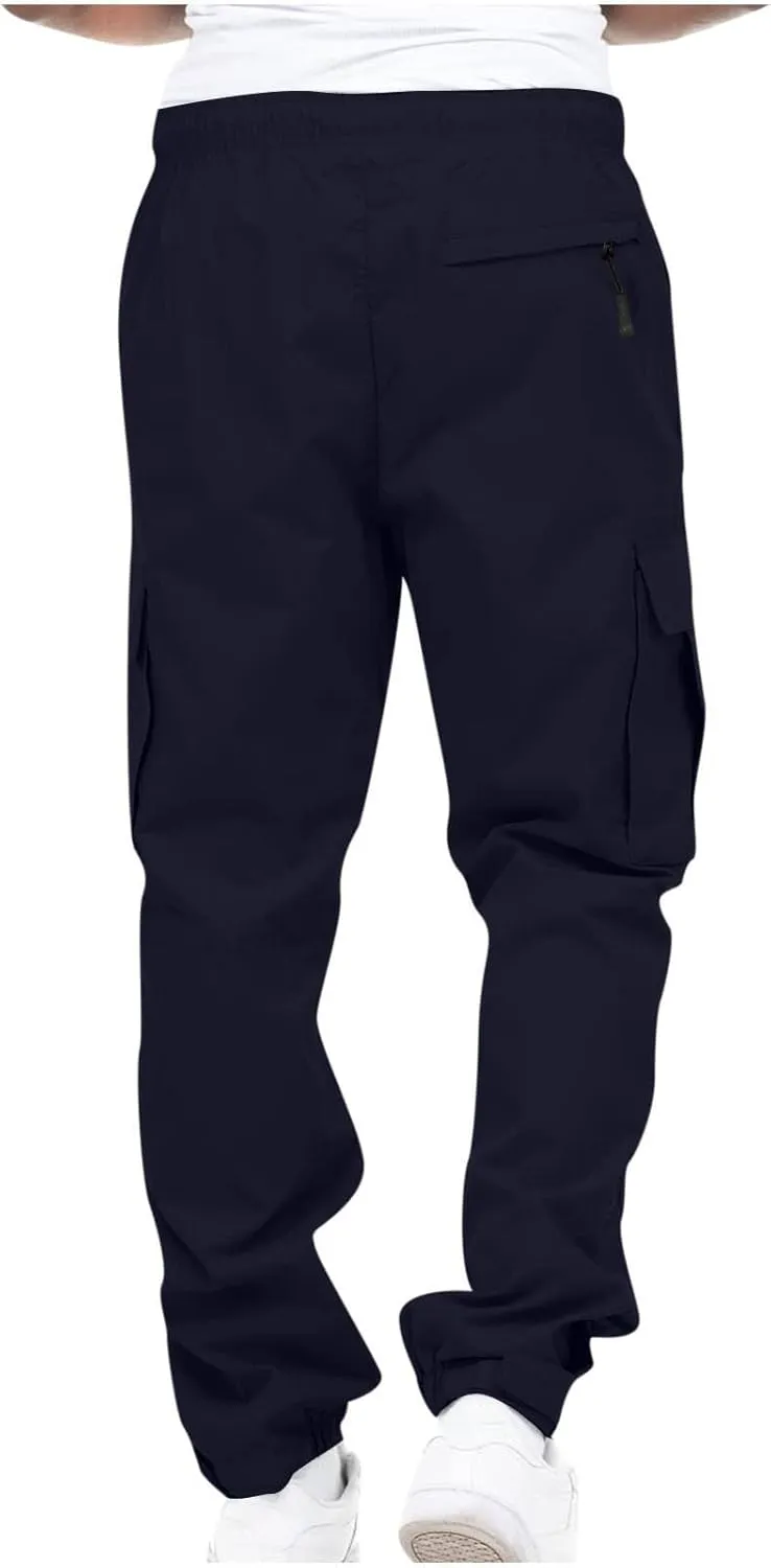 Cargo Pants for Men Big and Tall, Hiking Pants Tactical Pants with Pockets Cargo Sweatpants for Men Baggy Tight Mens