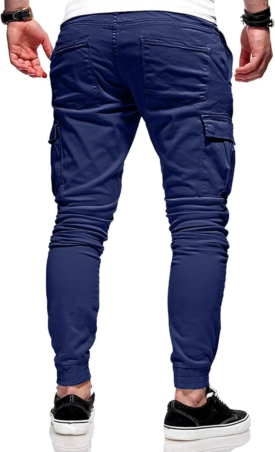 Cargo Pants for Men Joggers Elastic Waist Athletic Workout Jogger Drawstring Sport Pants Mens Sweatpants with Pockets