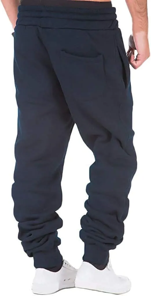 Cargo Pants for Men Relaxed Fit Athletic Pants Traning Track Pants Joggers Mens Sweatpants Casual Wide Leg Drawstring