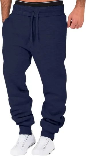 Cargo Pants for Men Relaxed Fit Pant Mens Cotton Linen Pants Loose Casual Lightweight Elastic Waist Drawstring Beach