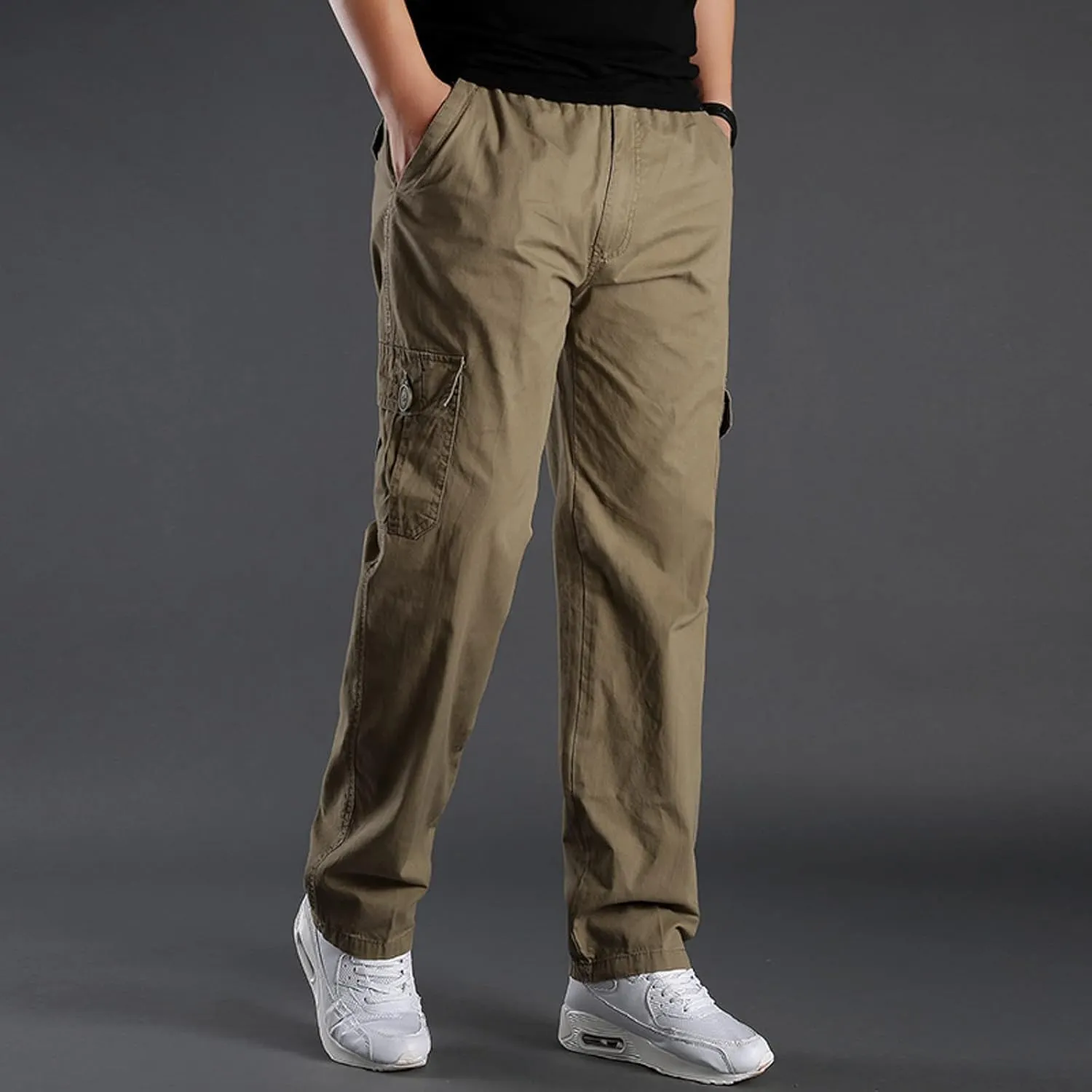 Cargo Sweatpants for Men Big and Tall Cargo Pants Cotton Sweatpants Fashion Joggers Sports Long Pants Trousers Men's