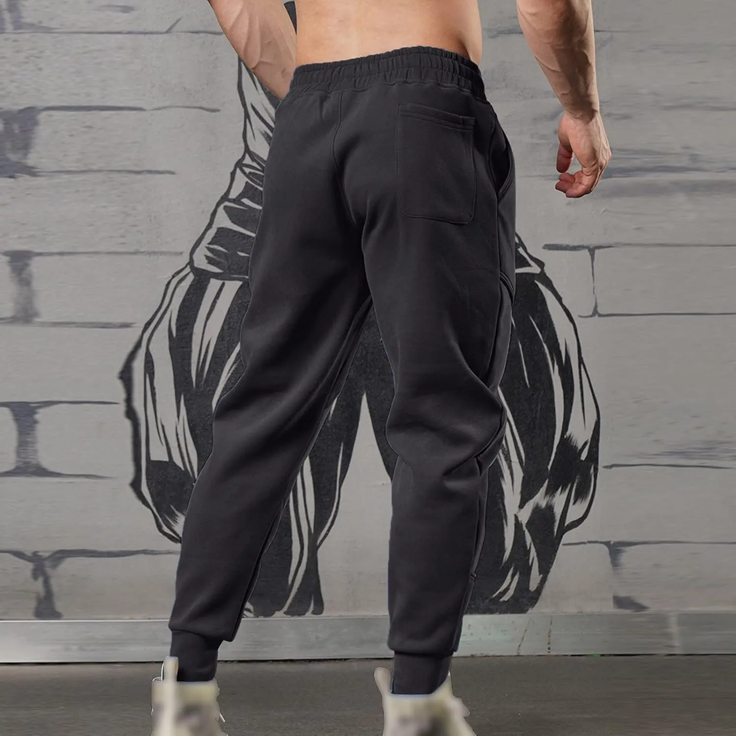 Cargo Sweatpants for Men Big and Tall Cargo Pants for Men Twill Joggers Mens Cargo Pants Relaxed Fit Casual Trousers