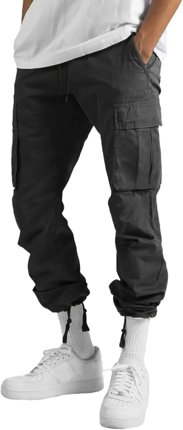 Cargo Sweatpants for Men Big and Tall Pants for Running Sweatpants Hiking Mens Sweatpants Casual Cotton Chinos Cargo