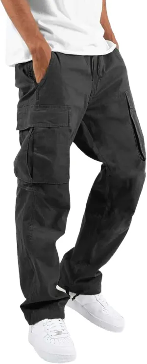 Cargo Sweatpants for Men Big and Tall Pants for Running Sweatpants Hiking Mens Sweatpants Casual Cotton Chinos Cargo