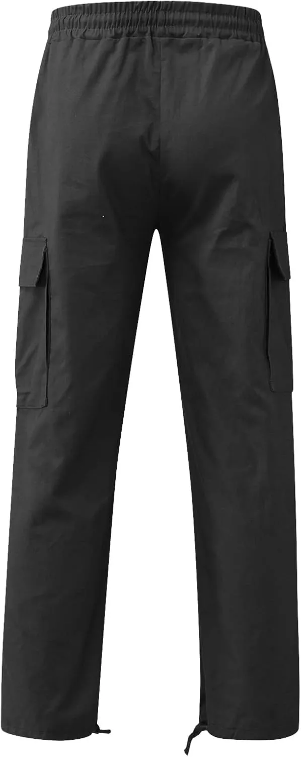 Cargo Sweatpants for Men Big and Tall Pants for Running Sweatpants Hiking Mens Sweatpants Casual Cotton Chinos Cargo
