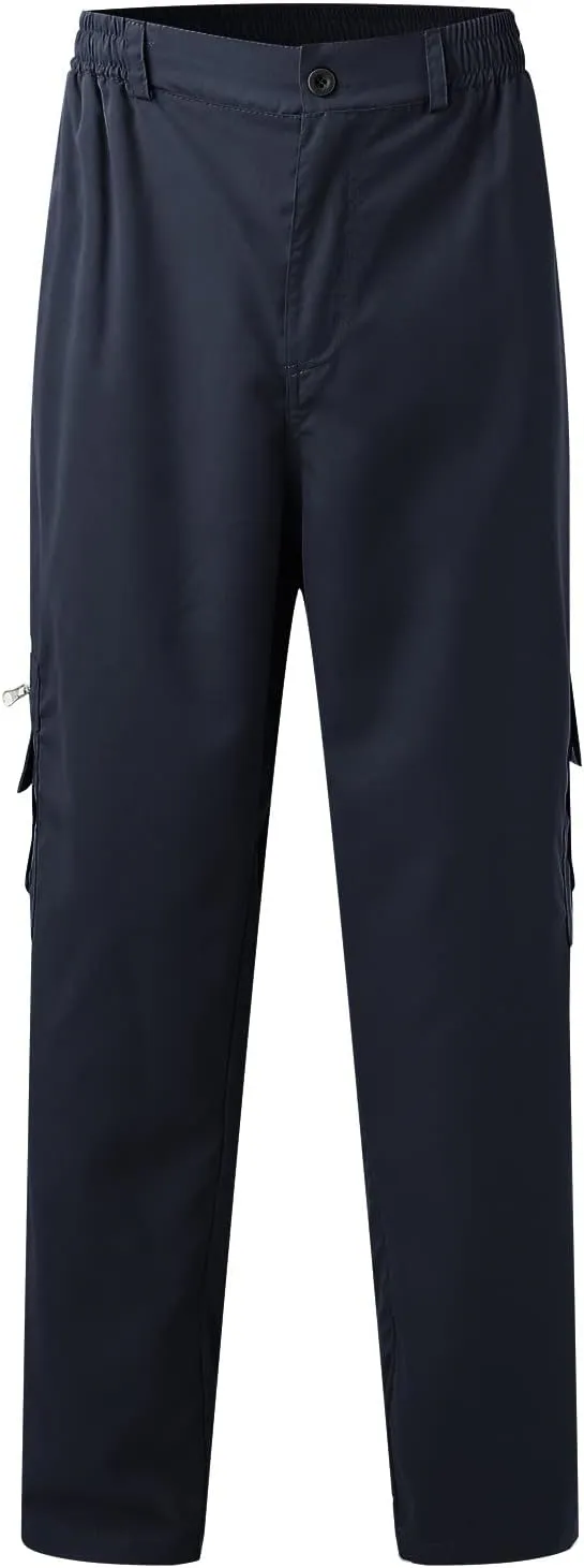 Cargo Sweatpants for Men Fleece Cargo Sweatpants Stretch Elastic Waist Athletic Workout Jogger Drawstring Sport Pants