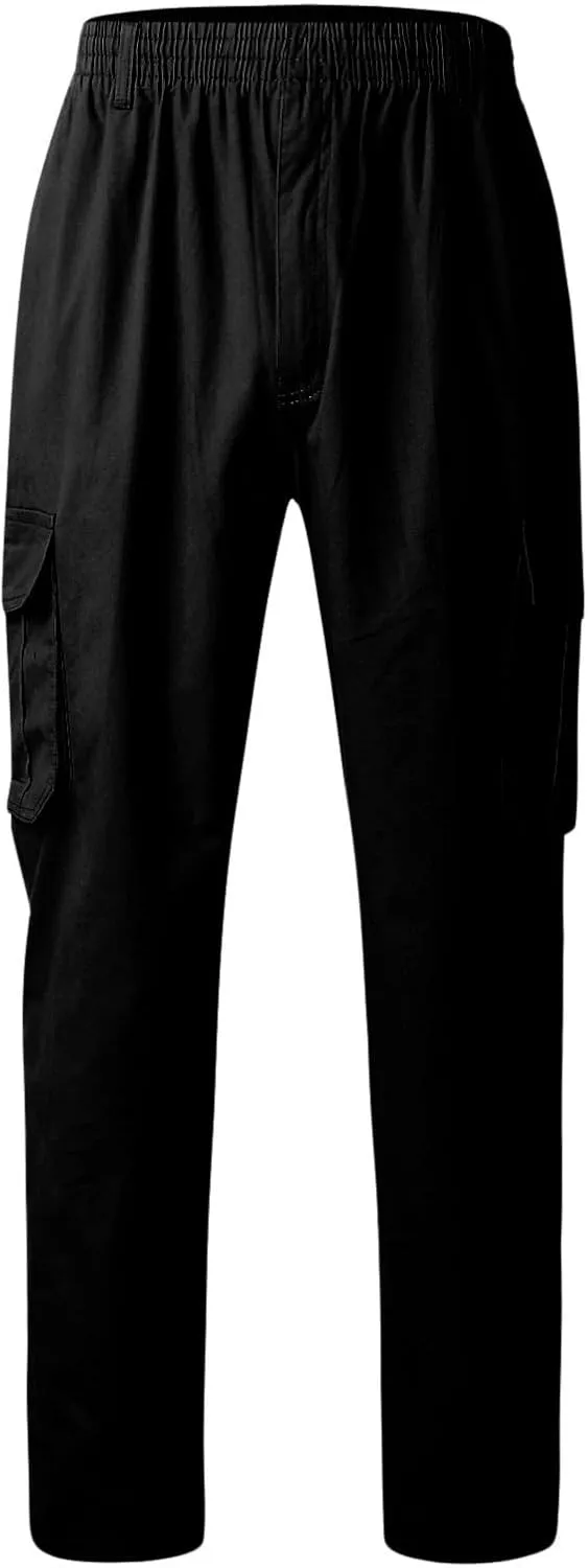 Cargo Sweatpants for Men Men's Drawstring Waist Zipper Hem Corduroy Cargo Pants with Pockets Men's Casual Drawstring