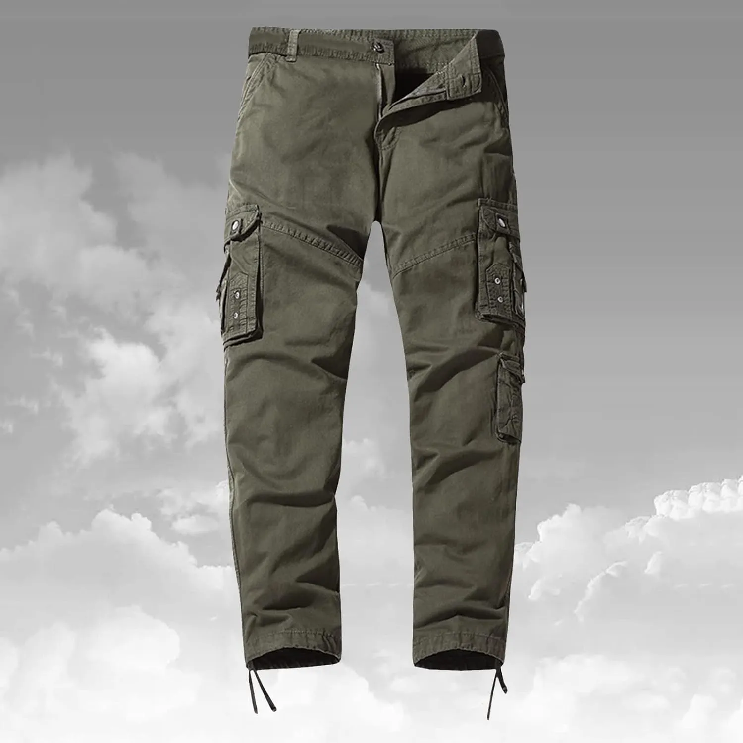 Cargo Trousers for Men Pants Casual Rope Loose Heavyweight Fit Cargo for Men Loose Sports Trousers Pants with Pockets
