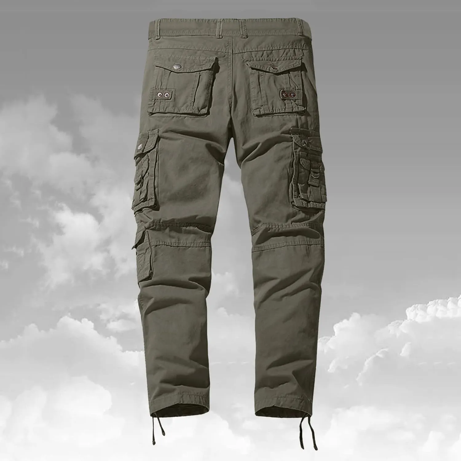 Cargo Trousers for Men Pants Casual Rope Loose Heavyweight Fit Cargo for Men Loose Sports Trousers Pants with Pockets