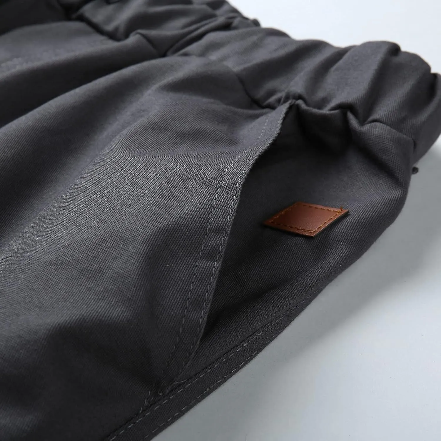 Cargo Trousers for Men Pants Men's Elastic Waist Drawstring Jogger Hiking Streetwear Cargo Pants with Pockets Men's