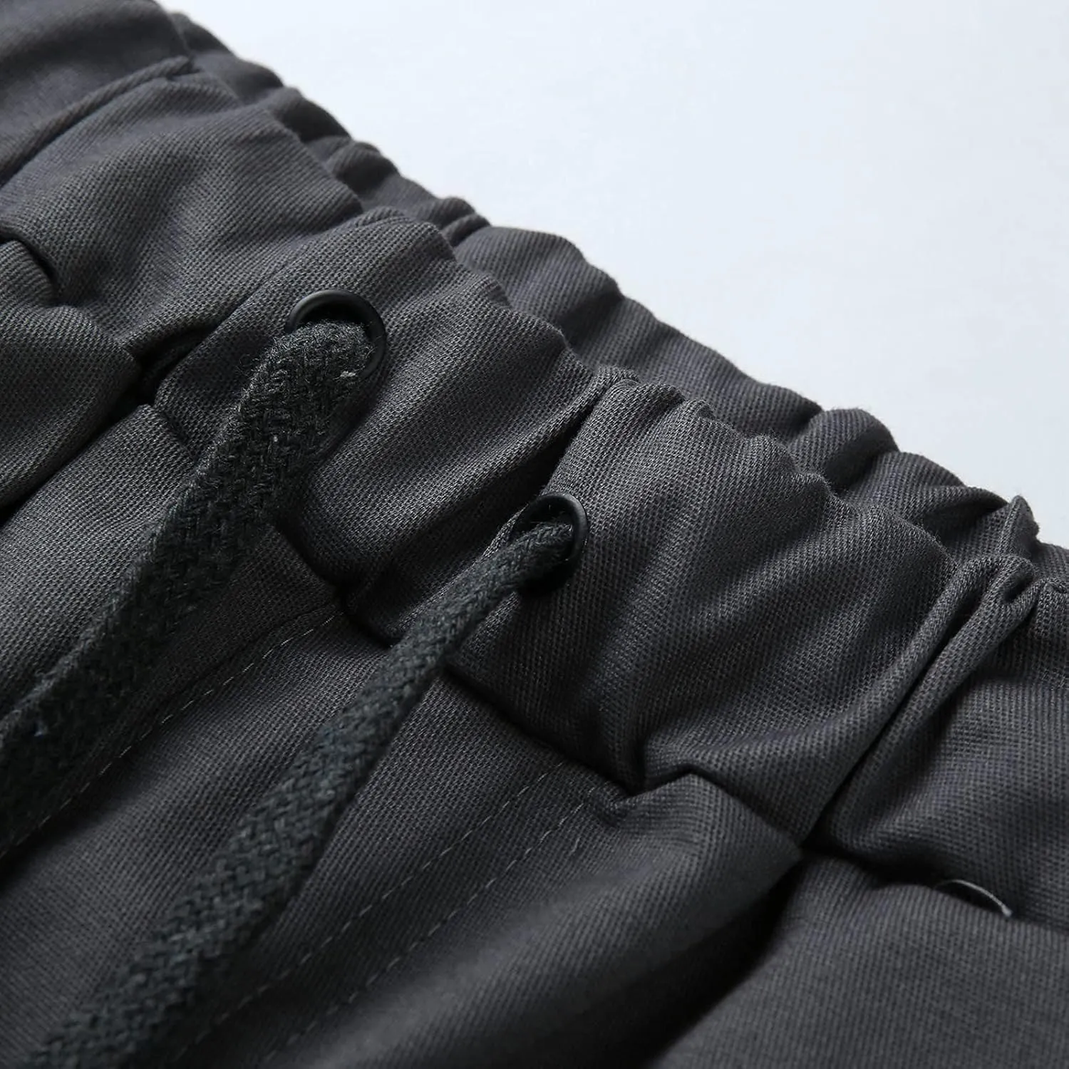 Cargo Trousers for Men Pants Men's Elastic Waist Drawstring Jogger Hiking Streetwear Cargo Pants with Pockets Men's