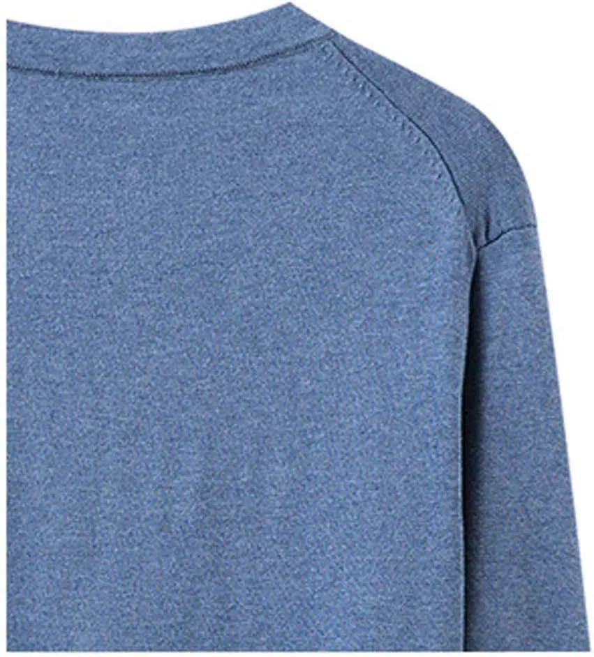 chouyatou Men's Casual V Neck Button Front Lightweight Knitted Outwear Cardigan Sweater